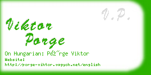 viktor porge business card